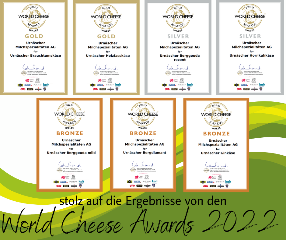 Auszeichnungen_Urnäscher_Käse_World_Cheese_Awards_2022